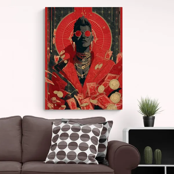 Red_Power_Abstract_Leader_Framed_Art_Canvas_Painting_For_Home_And_Offices