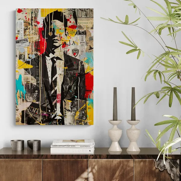 Abstract_Power_Man_Framed_Art_Premium_Canvas_Painting_For_Home_And_Offices