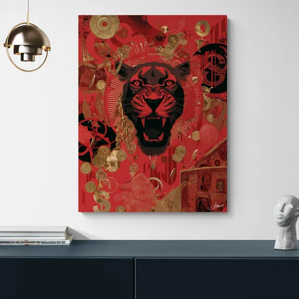 Fierce_Panther_Power_Framed_Art_Premium_Canvas_Painting_For_Home_And_Offices
