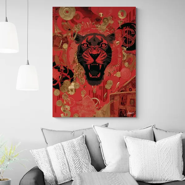 Fierce_Panther_Power_Framed_Art_Premium_Canvas_Painting_For_Home_And_Offices