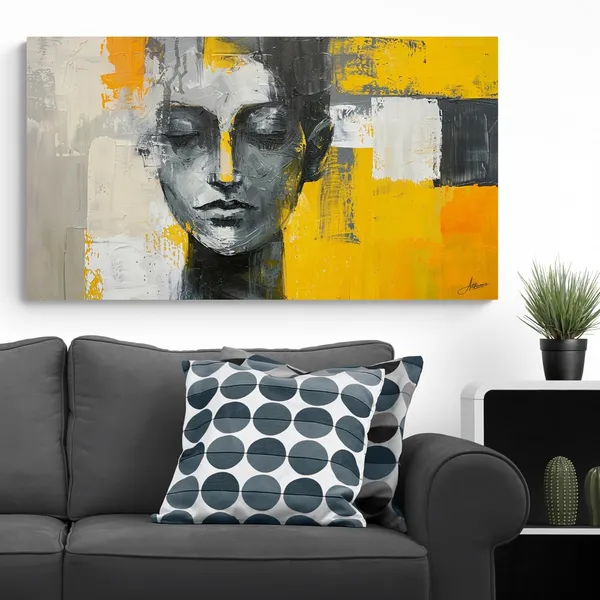 Abstract_Woman_Face_Framed_Art_Modern_Canvas_Painting_For_Home_And_Offices