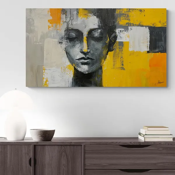 Abstract_Woman_Face_Framed_Art_Modern_Canvas_Painting_For_Home_And_Offices