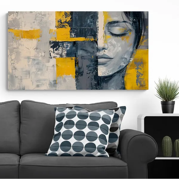 Contemporary_Abstract_Woman_Art_Framed_Modern_Canvas_Painting_For_Home_And_Offices