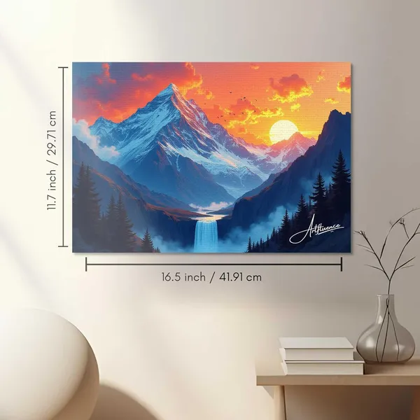 Mountain_Waterfall_Nature_380_Gsm_Fade_Resistant_Canvas_Painting_For_Home_And_Offices