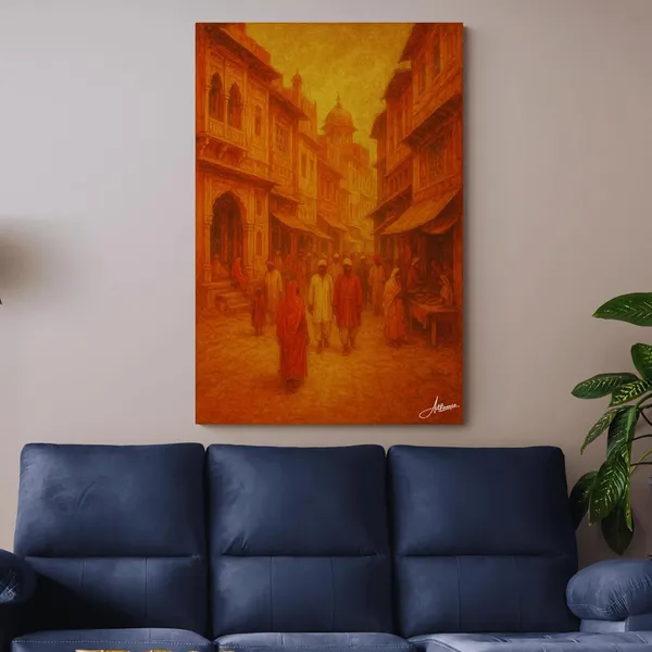 Traditional_Indian_Street_Potrait_Premium_Decor_Canvas_Painting_For_Home_And_Offices