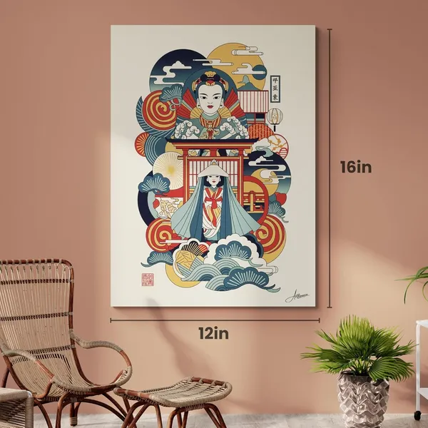 Japanese_Asian_Style_Woman_Vastu_Vibrant_Canvas_Painting_For_Home_And_Offices