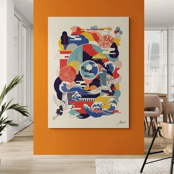 Japanese_Style_Vastu_Vibrant_Abstract_Canvas_Painting_For_Home_And_Offices
