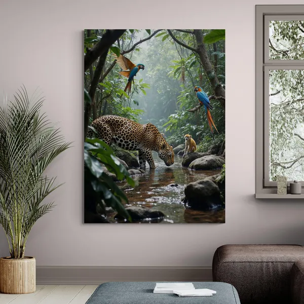 Vibrant_Jungle_Portrait_Eclectic_Modern_Art_Canvas_Painting_For_Home_And_Offices