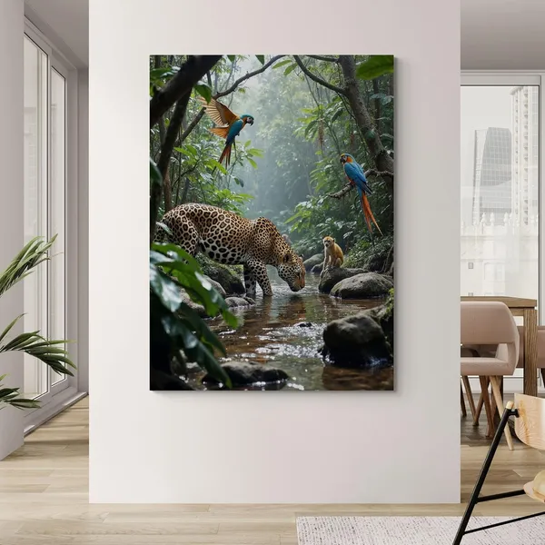 Vibrant_Jungle_Portrait_Eclectic_Modern_Art_Canvas_Painting_For_Home_And_Offices