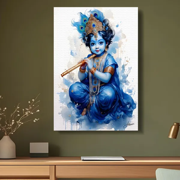 Krishna_Playing_Flute_Basuri_Religious_Hindu_Canvas_Painting_For_Home_And_Offices