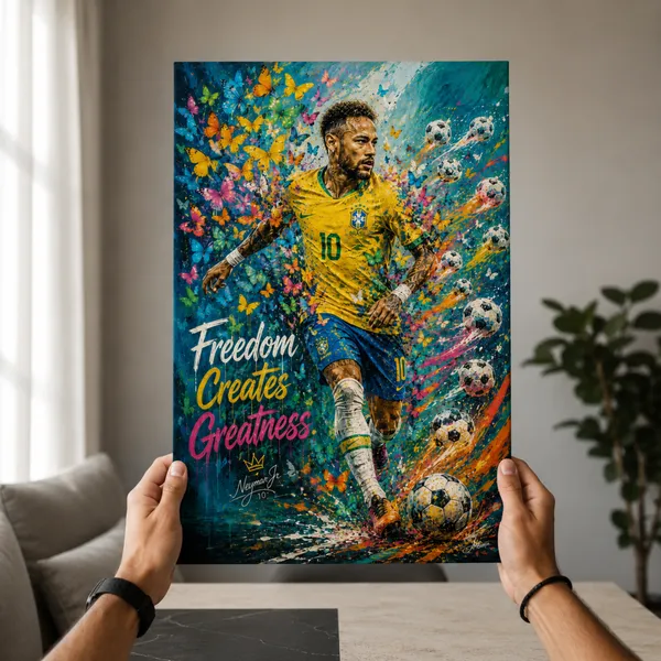 Neymar_Jr_Freedom_Creates_Greatness_|_Color_Splash_Football_Wall_Art