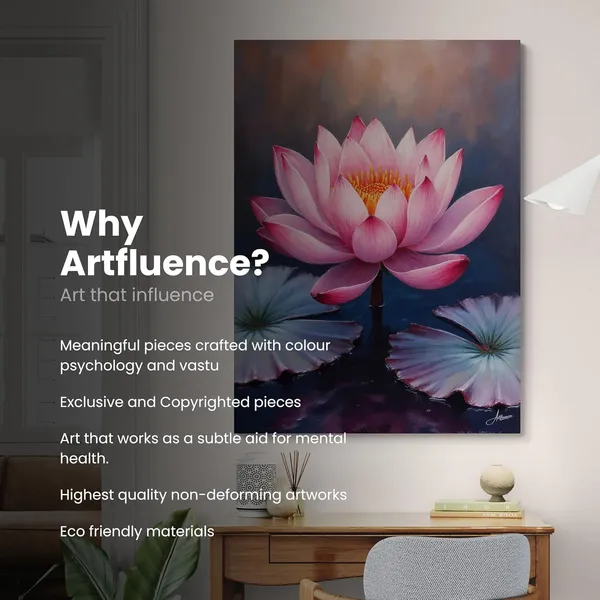 Lotus_Vastu_Bright_Pink_Floral_Paintings_Canvas_Painting_For_Home_And_Offices