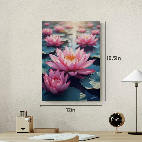 Lotus_Vastu_Pink_Kamal_Phool_Decor_Canvas_Painting_For_Home_And_Offices
