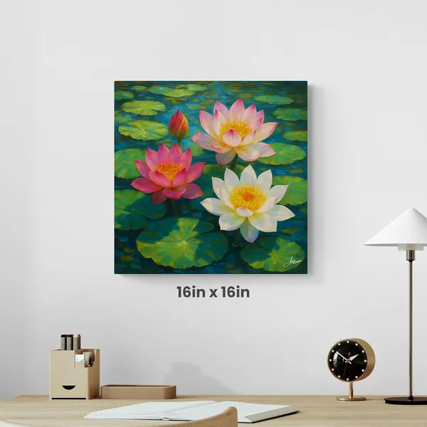 Lotus_Vastu_Bright_Shabby_Chic_Decor_Canvas_Painting_For_Home_And_Offices