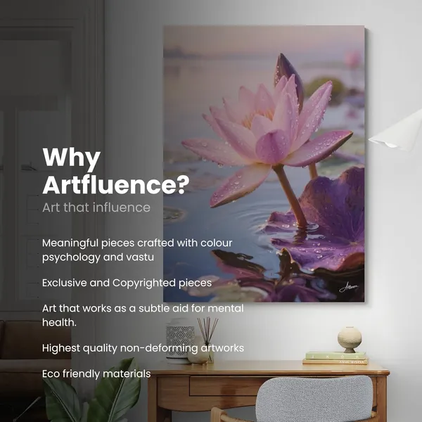 Lotus_Vastu_Bright_Shabby_Chic_Dew_Canvas_Painting_For_Home_And_Offices