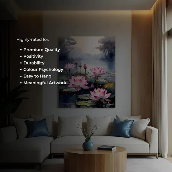 Lotus_Flower_Lake_Art_Pink_Floral_Canvas_Painting_For_Home_And_Offices