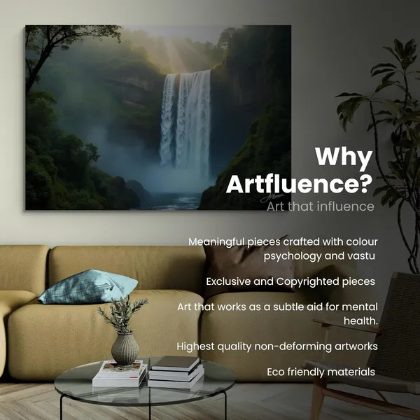 Waterfall_Vastu_Nature_Landscape_Scenery_Art_Canvas_Painting_For_Home_And_Offices
