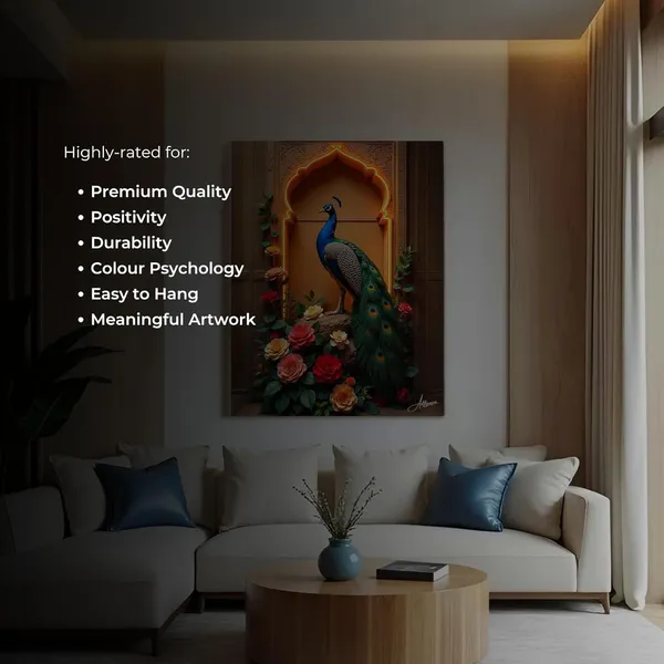 Peacock_Vastu_Floral_Decor_Hallway_Canvas_Painting_For_Home_And_Offices