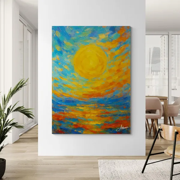 Vibrant_Colorful_Nature_Landscape_Sunset_Art_Canvas_Painting_For_Home_And_Offices
