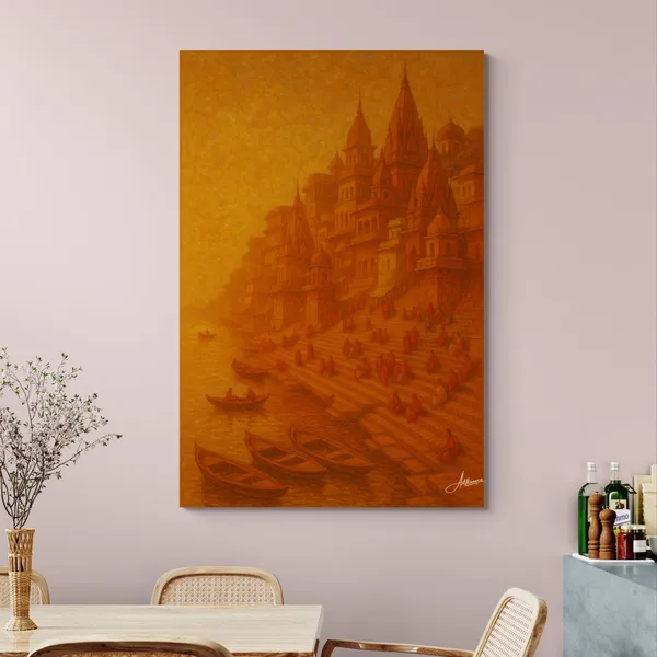 Banaras_Ghat_Meditation_Religious_Big_Size_Canvas_Painting_For_Home_And_Offices