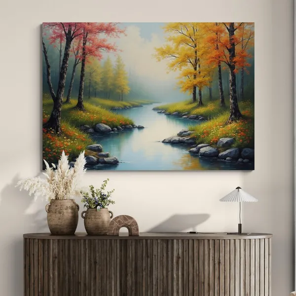Beautiful_Nature_Landscape_Art_Orange_Trees_Canvas_Painting_For_Home_And_Offices