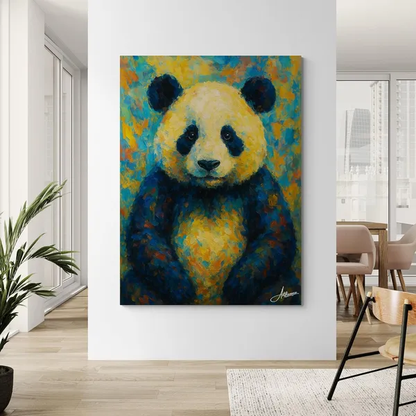 Cute_Panda_Kids_Playful_Kung_Canvas_Painting_For_Home_And_Offices
