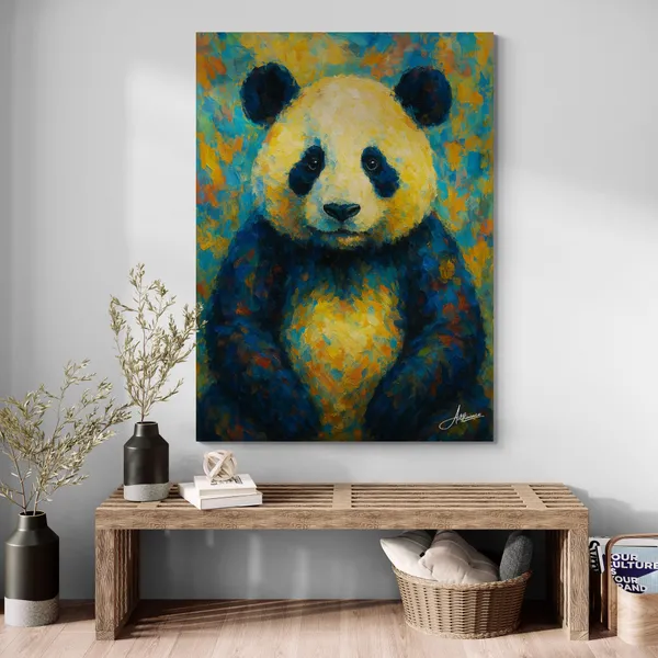 Cute_Panda_Kids_Playful_Kung_Canvas_Painting_For_Home_And_Offices