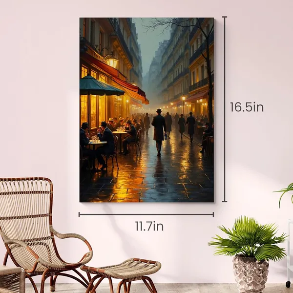Paris_Street_Rainy_Cafe_Scene_Canvas_Painting_For_Home_And_Offices