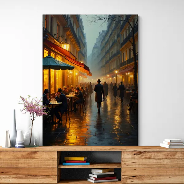 Paris_Street_Rainy_Cafe_Scene_Canvas_Painting_For_Home_And_Offices