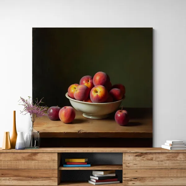 Fruit_Paintings_Peaches_Framhouse_Nature_Canvas_Painting_For_Home_And_Offices