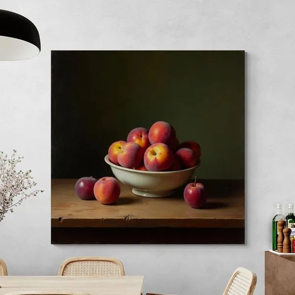 Fruit_Paintings_Peaches_Framhouse_Nature_Canvas_Painting_For_Home_And_Offices