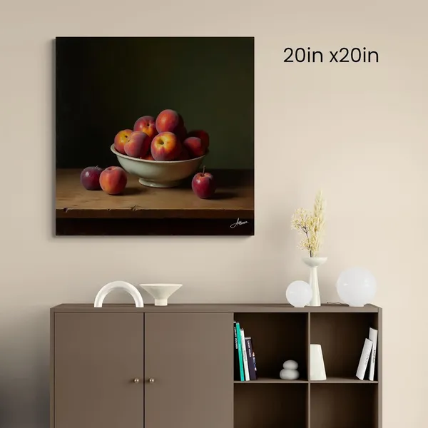 Fruit_Paintings_Peaches_Framhouse_Nature_Canvas_Painting_For_Home_And_Offices