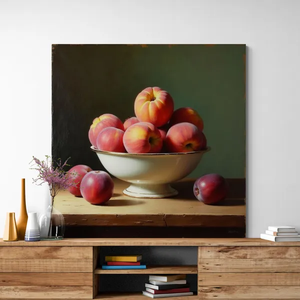 Fruit_Paintings_Peaches_Framhouse_Nature_Canvas_Painting_For_Home_And_Offices