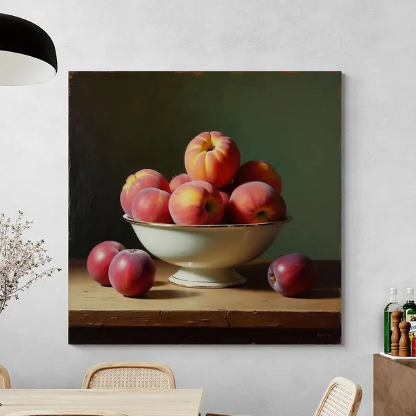 Fruit_Paintings_Peaches_Framhouse_Nature_Canvas_Painting_For_Home_And_Offices