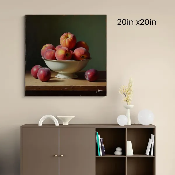 Fruit_Paintings_Peaches_Framhouse_Nature_Canvas_Painting_For_Home_And_Offices