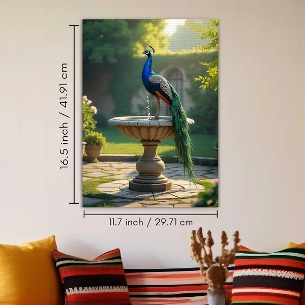 Peacock_Vastu_Floral_Decor_Hallway_Canvas_Painting_For_Home_And_Offices