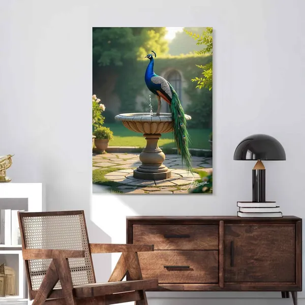 Peacock_Vastu_Floral_Decor_Hallway_Canvas_Painting_For_Home_And_Offices