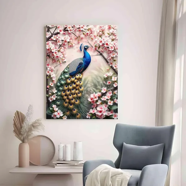 Beautiful_Timeless_Peacock_Vastu_Floral_Canvas_Painting_For_Home_And_Offices