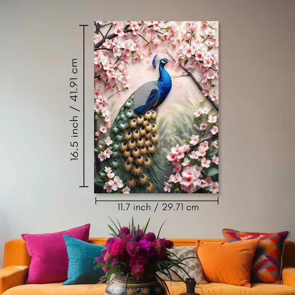Beautiful_Timeless_Peacock_Vastu_Floral_Canvas_Painting_For_Home_And_Offices