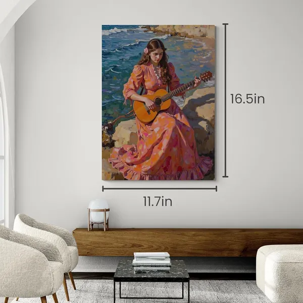 Woman_Playing_Guitar_Nature_Paintings_Peaceful_Canvas_Painting_For_Home_And_Offices