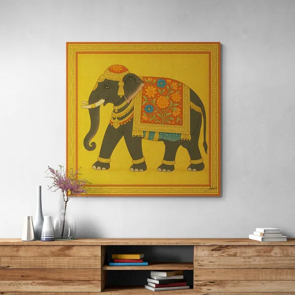 Floral_Pichwai_Decor_Indian_Traditional_Culture_Canvas_Painting_For_Home_And_Offices