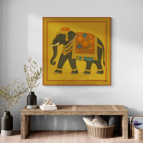 Floral_Pichwai_Decor_Indian_Traditional_Culture_Canvas_Painting_For_Home_And_Offices