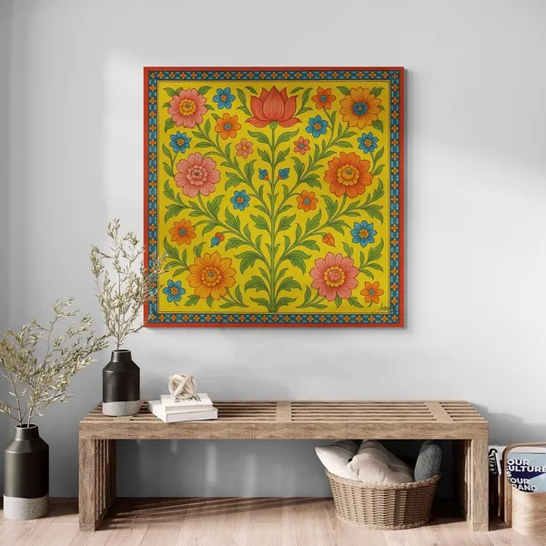 Floral_Pichwai_Decor_Indian_Traditional_Culture_Canvas_Painting_For_Home_And_Offices