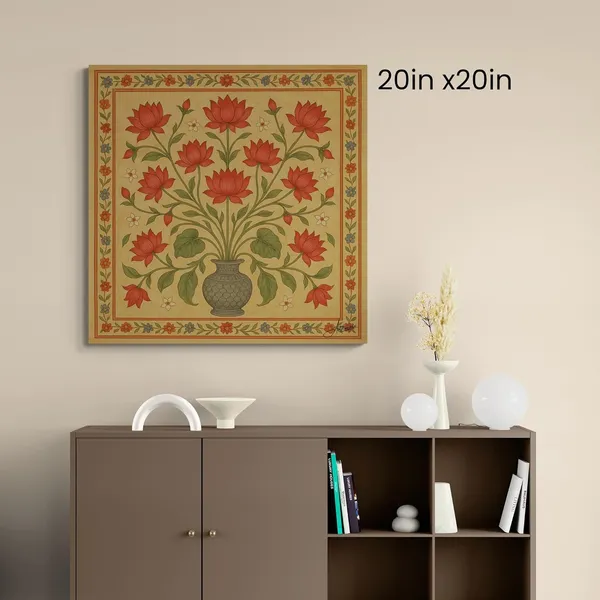 Floral_Pichwai_Decor_Indian_Traditional_Culture_Canvas_Painting_For_Home_And_Offices