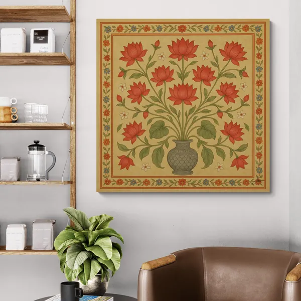 Floral_Pichwai_Decor_Indian_Traditional_Culture_Canvas_Painting_For_Home_And_Offices