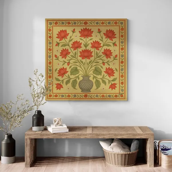 Floral_Pichwai_Decor_Indian_Traditional_Culture_Canvas_Painting_For_Home_And_Offices