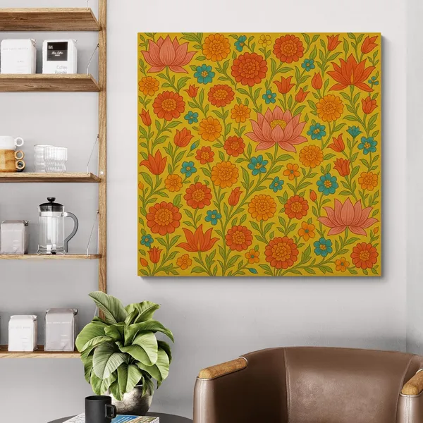 Floral_Pichwai_Decor_Indian_Traditional_Culture_Canvas_Painting_For_Home_And_Offices