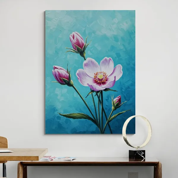 Flowers_Vastu_Bright_Pink_Flower_Cafes_Canvas_Painting_For_Home_And_Offices