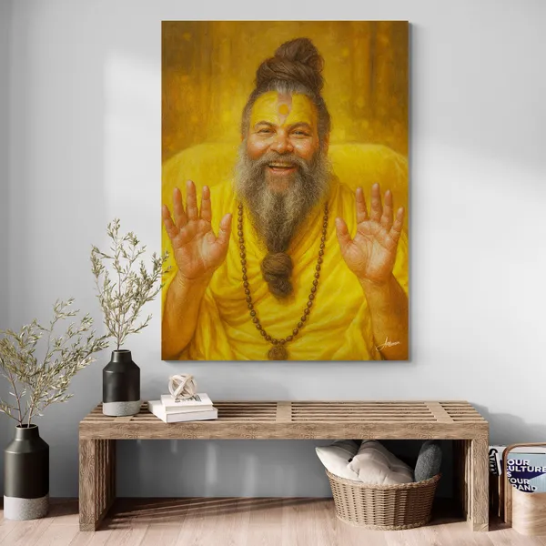 Premanand_Maharaj_Photo_Temple_Murti_Religious_Canvas_Painting_For_Home_And_Offices
