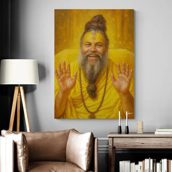 Premanand_Maharaj_Photo_Temple_Murti_Religious_Canvas_Painting_For_Home_And_Offices